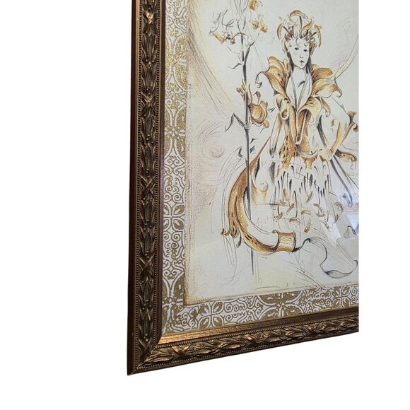 Vintage Bombay Company Framed Tiger Lily Fairy Print Wall Decor Art - Picture 5 of 10